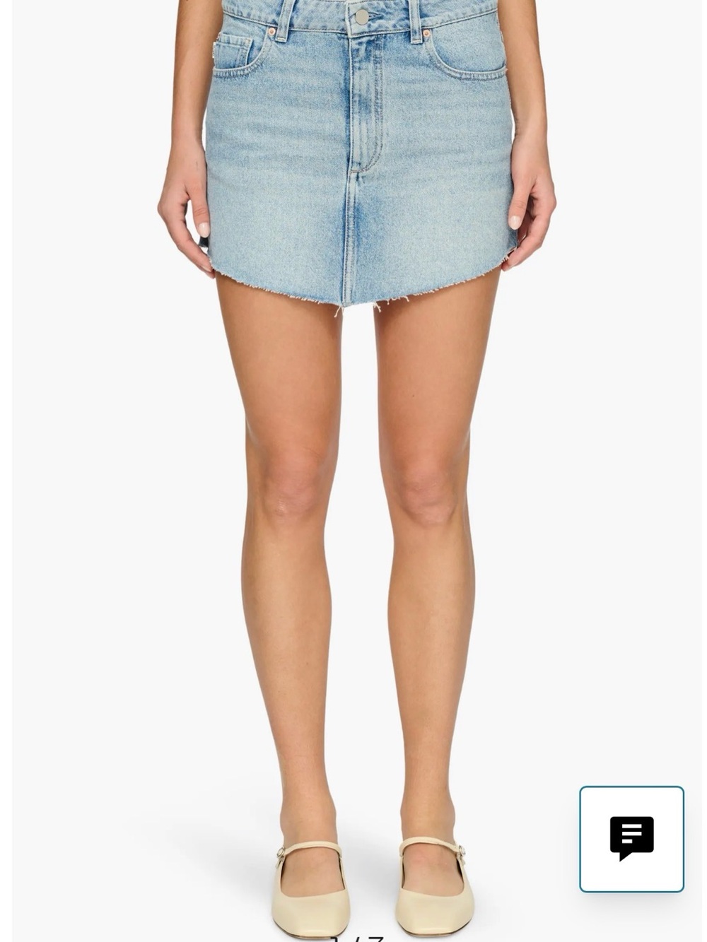 Light Wash Denim Mini Skirt